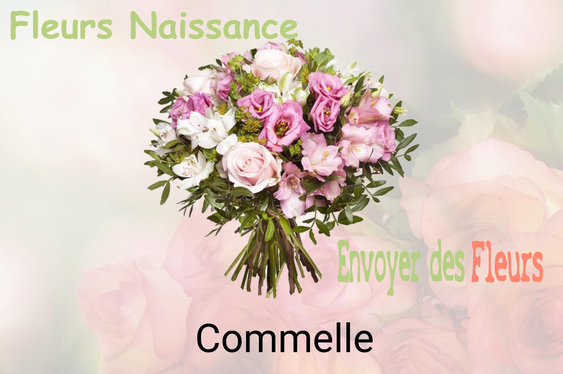 Bouquet de fleurs de naissance livré à Commelle